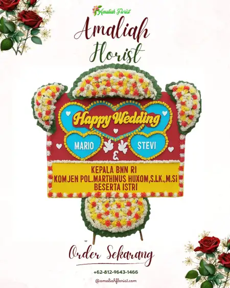 Papan Bunga Pernikahan Barepan